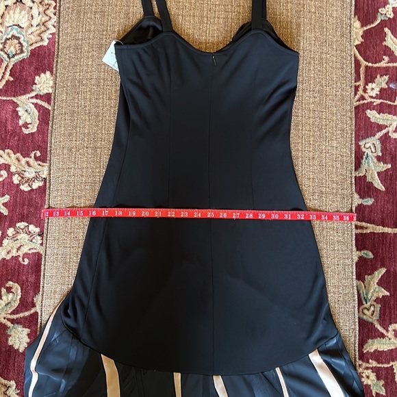 Joseph Ribkoff Black and Copper High Low Dress - Picture 12 of 14